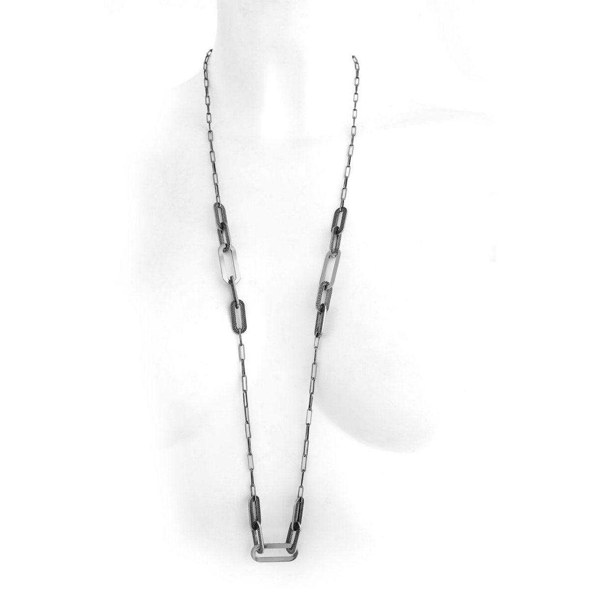 Collana successo realizzato in argento 925 brunito dal brand dueaerre 1938